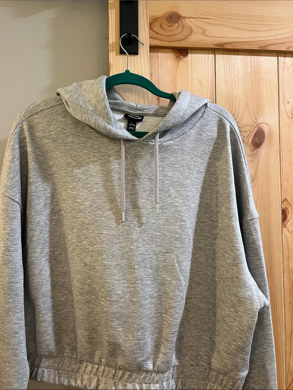 Scoop brand ladies grey Hoodie Sweatshirt soft fabric size large